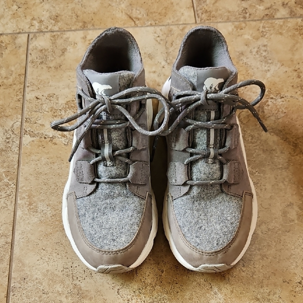 Sorel Womens Weatherproof Gray Sneakers - Picture 2 of 9